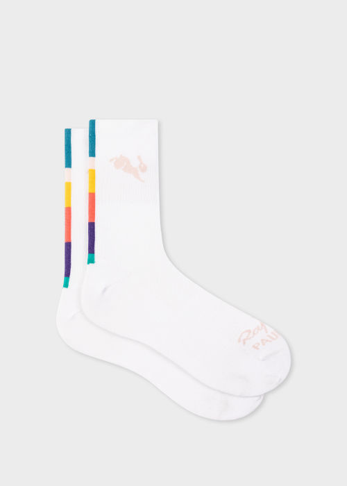 Product view - Paul Smith + Rapha - White Cycling Socks