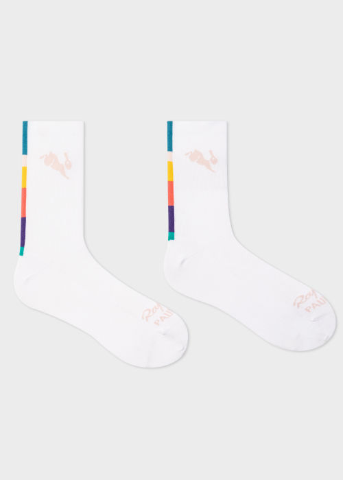 Product view - Paul Smith + Rapha - White Cycling Socks