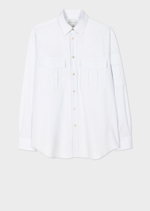 Product view - Men's Pale Blue Cotton Patch-Pocket Shirt Paul Smith