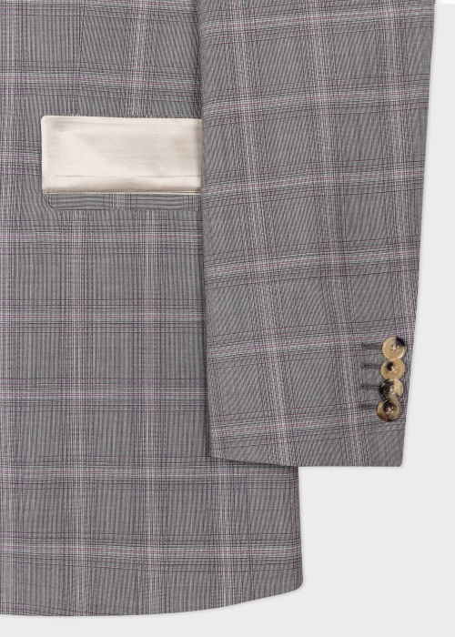 Product view - Men's Slim-Fit Grey Complex Plaid Wool Suit Paul Smith
