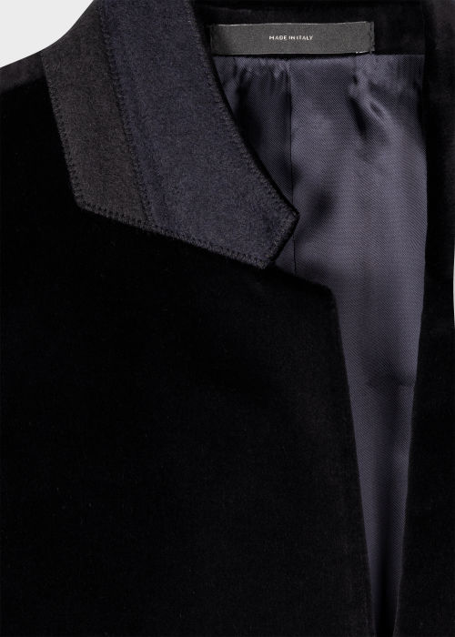 Product View - Men's Slim-Fit Black Velvet Two-Button Blazer Paul Smith