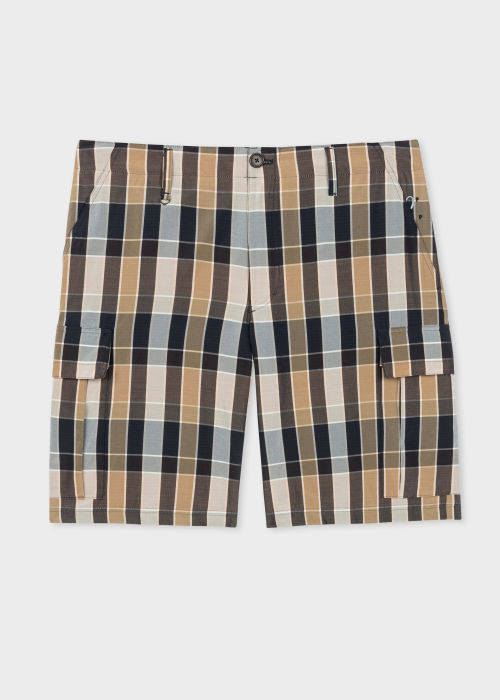 Product view - Men's Wool-Blend Check Cargo Shorts
