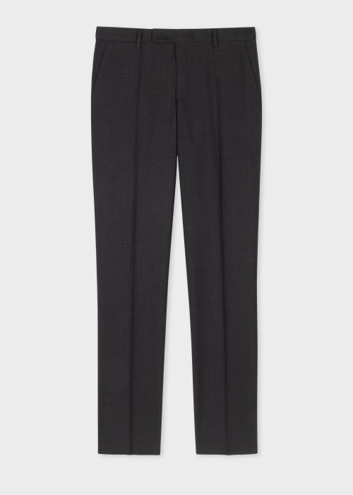 Model View - Men's Tailored-Fit Charcoal Grey Wool 'A Suit To Travel In' by Paul Smith