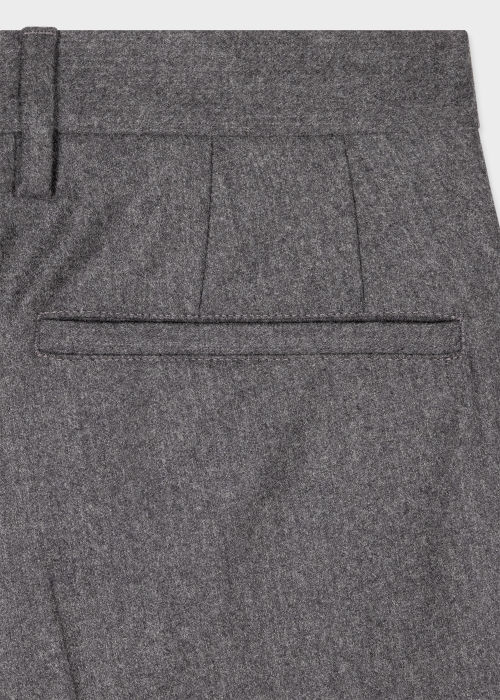 Men's Slim-Fit Grey Wool-Cashmere Pants