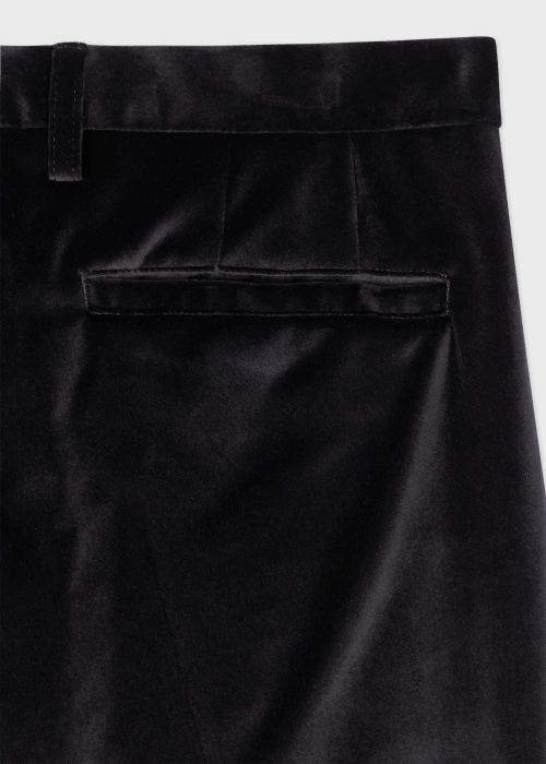 Detail view - Men's Slim-Fit Black Cotton Velvet Pants Paul Smith