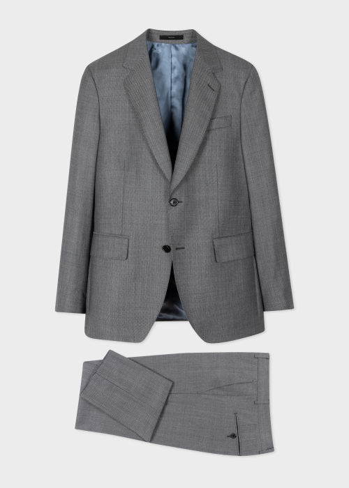 Product view - Men's Tailored-Fit Grey Birdseye Wool Day Suit Paul Smith