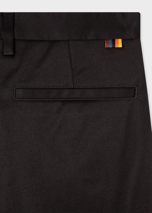 Men's Slim-Fit Black Cotton-Stretch Chinos