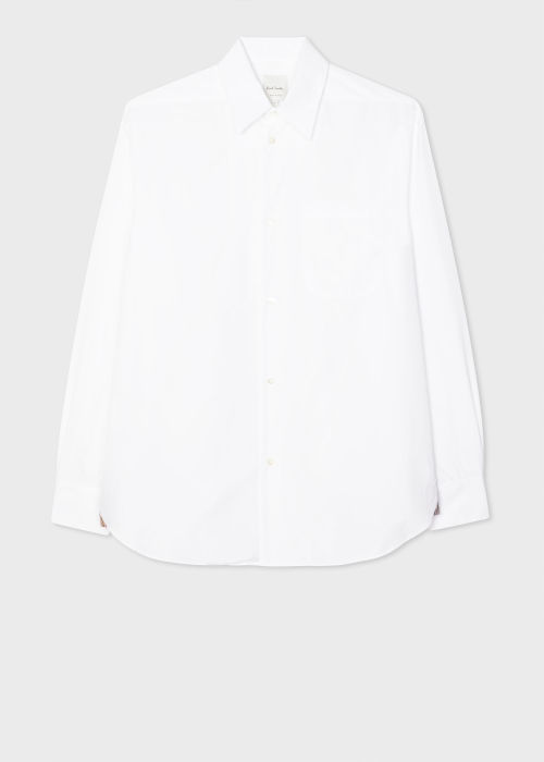Product view - Men's White End-on-End Cotton Shirt Paul Smith