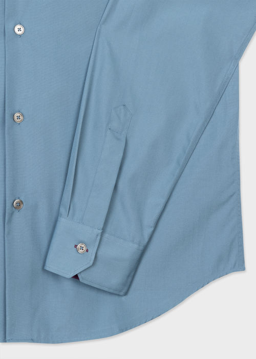 Chemise Bleu Marine Poignets "Artist Stripe" Coupe Ajustée en Coton Paul Smith - Vue détaillée 