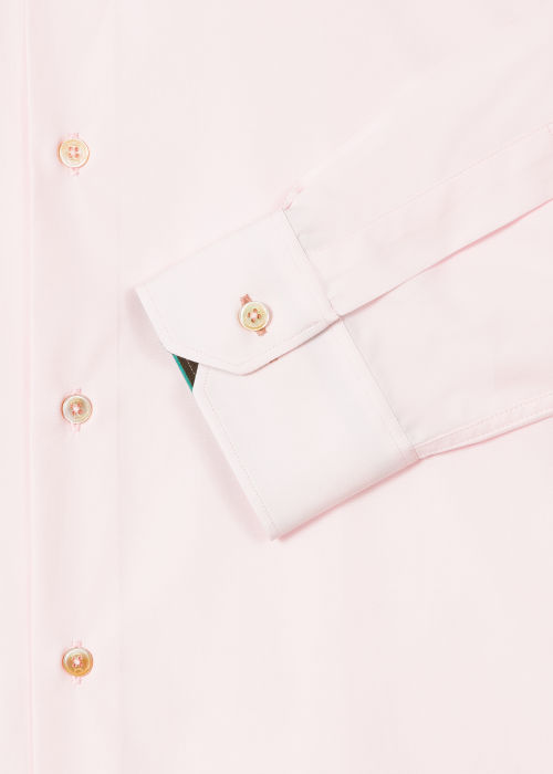 Tailored-Fit Pink Cotton 'Artist Stripe' Cuff Shirt by Paul Smith