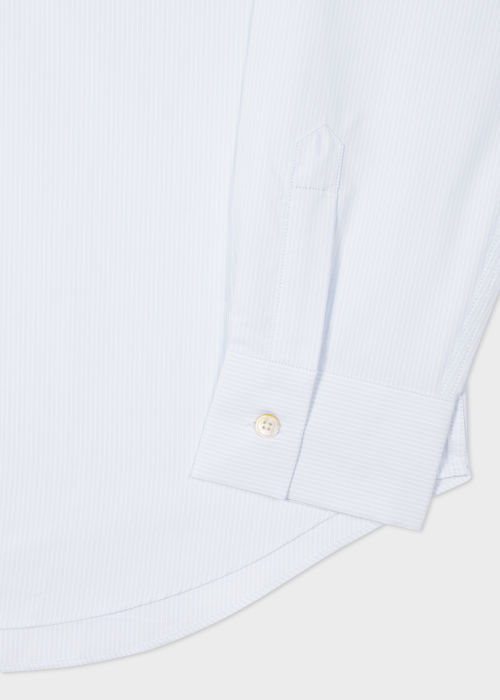 Product view - Men's Light Blue Fine Stripe Cotton Shirt