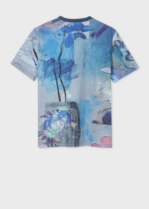 Tee-Shirt Homme Bleu Imprimé "Narcissus" en Coton Paul Smith - Vue du produit 