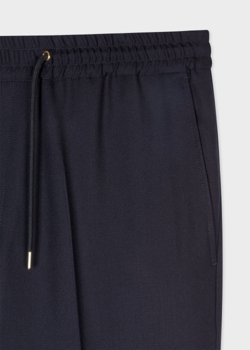 Detail view - A Suit To Travel In - Navy Drawstring-Waist Wool Pants Paul Smith