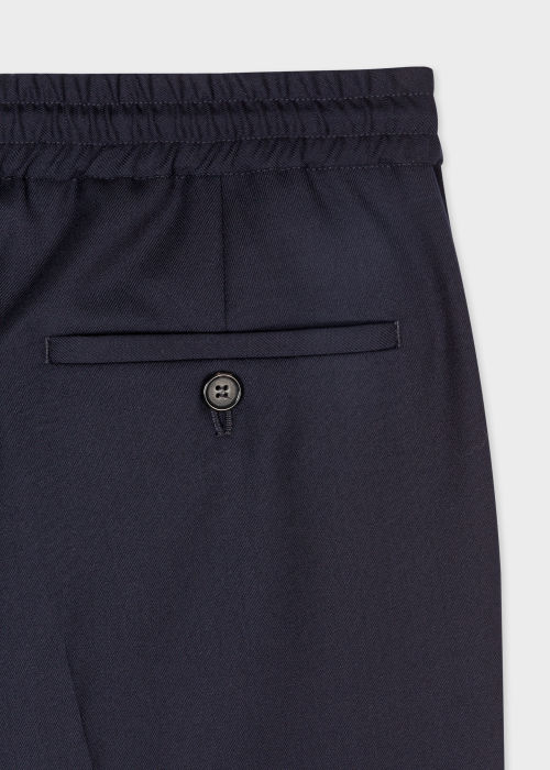 Detail view - A Suit To Travel In - Navy Drawstring-Waist Wool Pants Paul Smith
