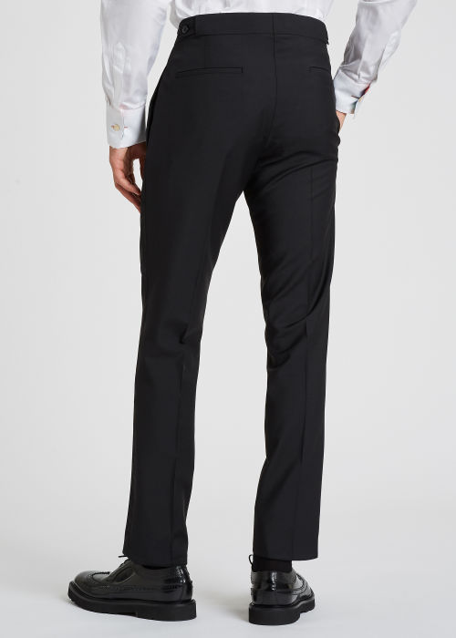 Men's Black Wool And Mohair-Blend Evening Trousers by Paul Smith
