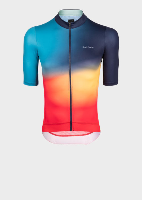 Front view - 'Artist Stripe Fade' Print Cycling Jersey Paul Smith