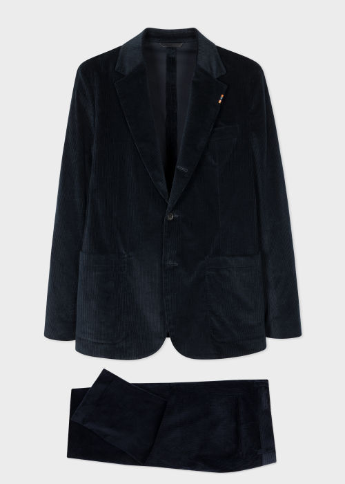 Navy Cotton-Cashmere Corduroy Suit by Paul Smith