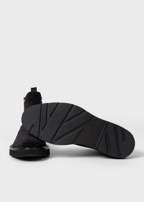 Product view - Men's Black Suede 'Argo' Chelsea Boots Paul Smith