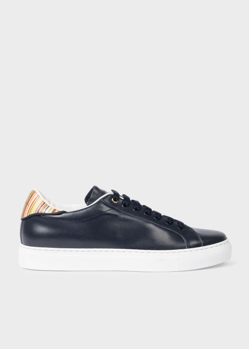 Product view - Men's Navy Leather 'Beck' Sneakers 