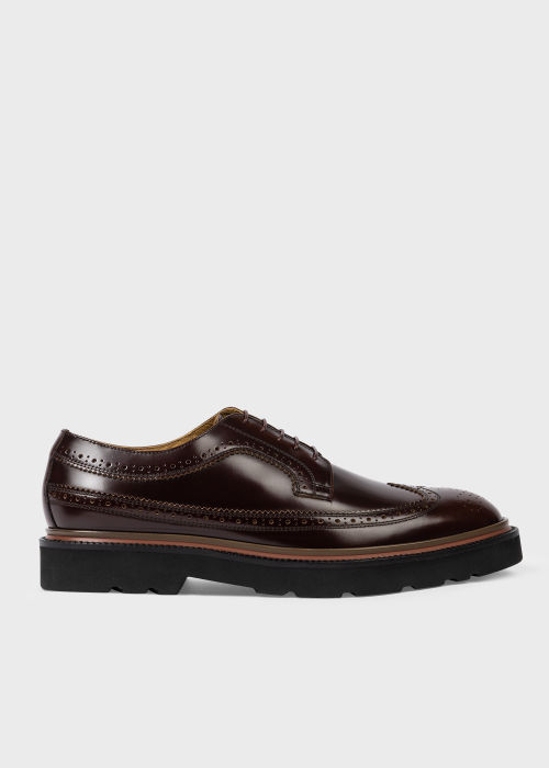 Product View - Men's Dark Burgundy Leather 'Count' Brogues Paul Smith