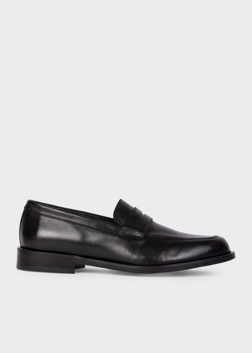 Black Leather 'Domingo' Loafers
