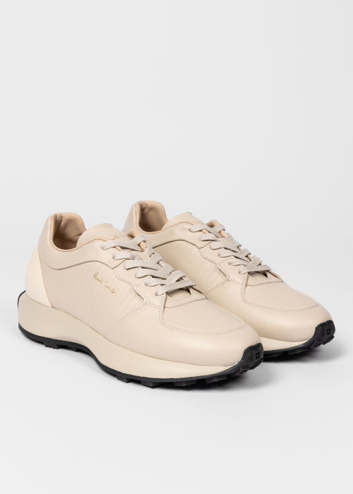Product view - Sand 'Eighty Five' Leather Trainers Paul Smith
