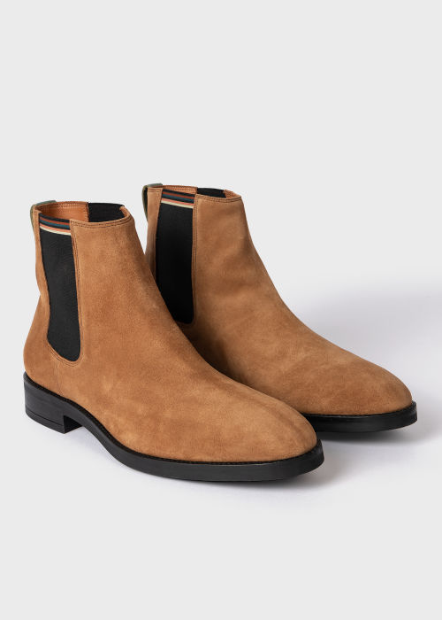 Product View - Men's Tan Suede 'Lansing' Chelsea Boots Paul Smith