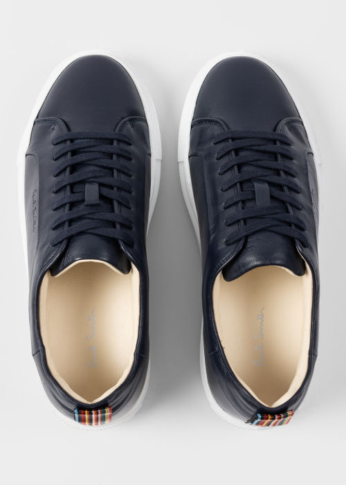 Product view - Men's Navy Leather 'Malbus' Trainers Paul Smith