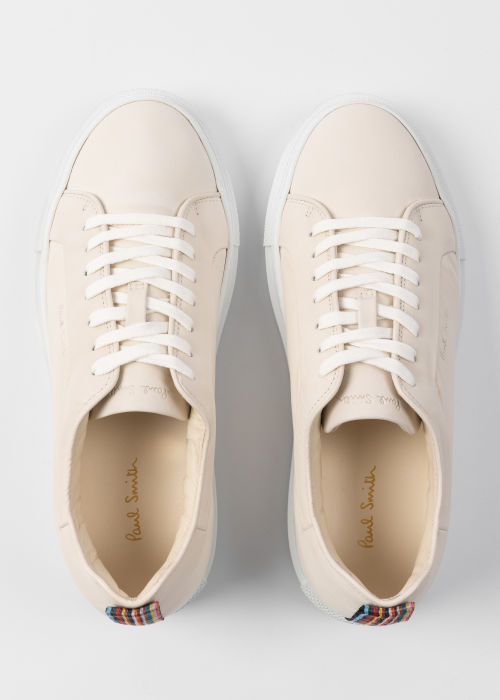 Product view - Cream Leather 'Malbus' Trainers Paul Smith
