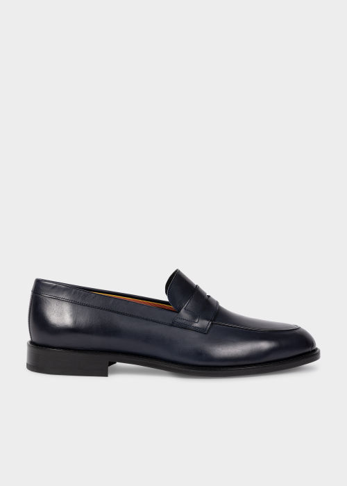 Men's Navy Leather 'Montego' Loafers