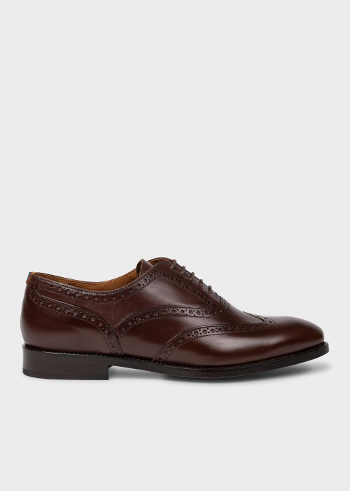 Front View - Brown Leather 'Niccolo' Brogues Paul Smith