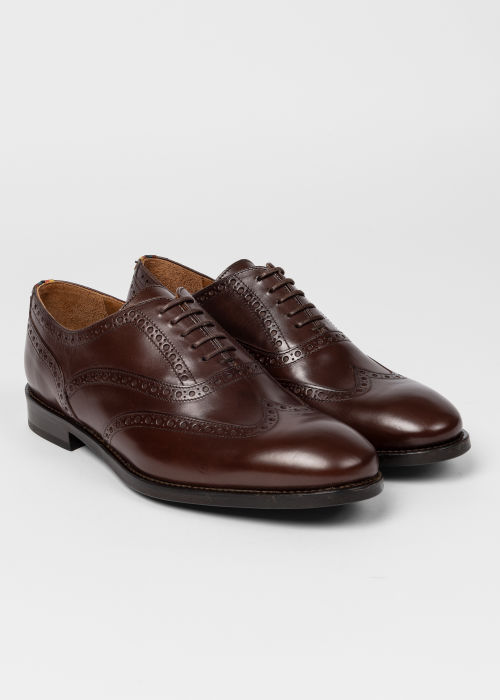 Detail View - Brown Leather 'Niccolo' Brogues Paul Smith