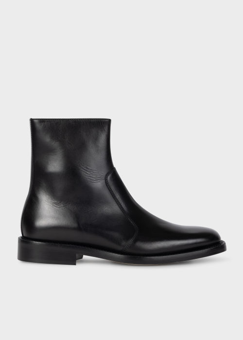 Product view - Men's Black Leather 'Pileggi' Boots Paul Smith