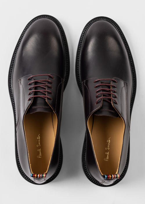 Product view - Men's Bordeaux Leather 'Silva' Derby Shoes Paul Smith