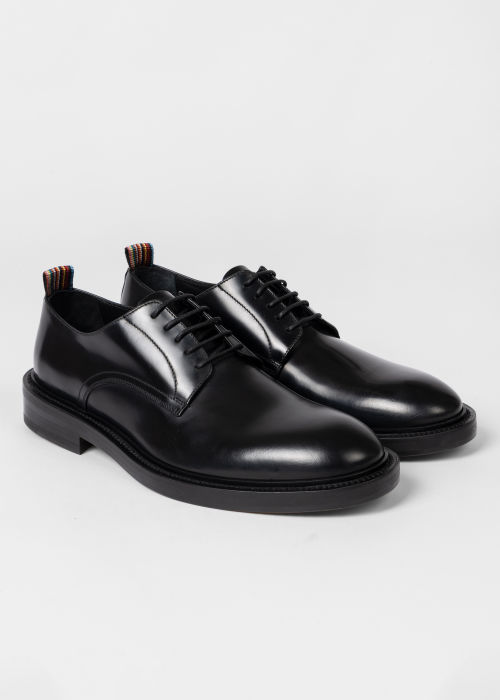 Product view - Men's Black Leather 'Silva' Derby Shoes Paul Smith