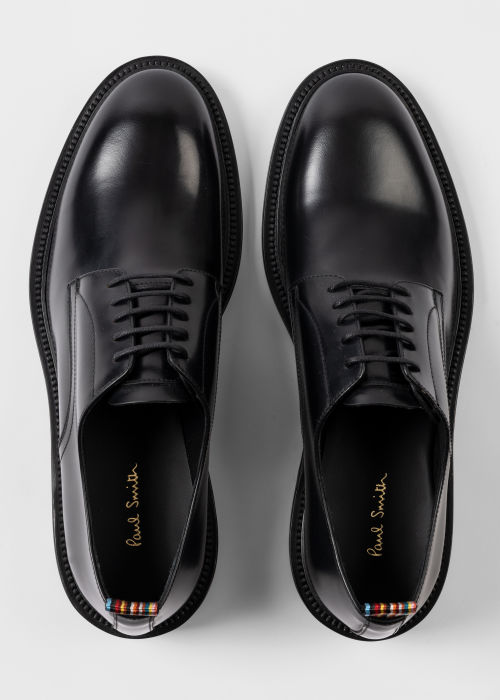 Product view - Men's Black Leather 'Silva' Derby Shoes Paul Smith