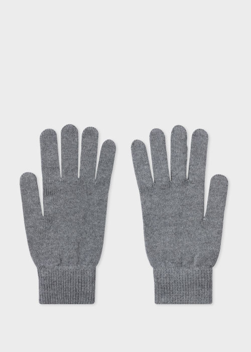 Donau Transparant Melodieus Men's Grey Zebra Logo Wool Gloves