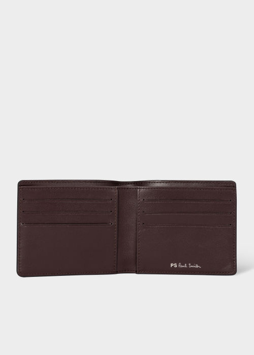 Product view - Men's Black Leather 'Broad Stripe Zebra' Billfold Wallet Paul Smith