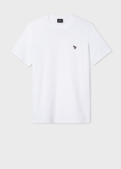White Cotton Zebra Logo T-Shirt by Paul Smith
