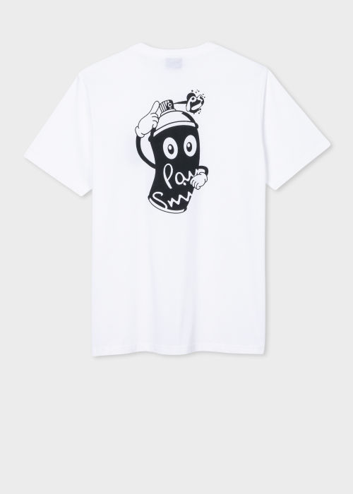 Tee-shirt Homme Blanc Imprimé "Spray Can" Paul Smith - Vue du produit 