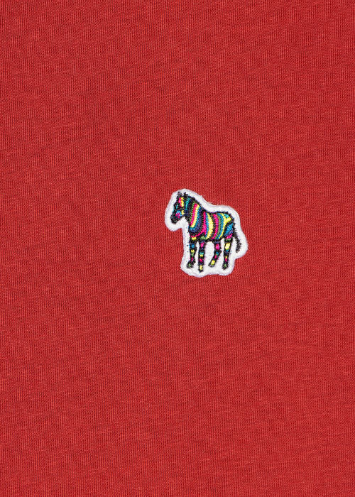 Red Cotton Zebra Logo T-Shirt by Paul Smith