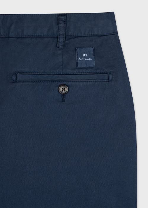 Dark Navy Garment-Dyed Stretch Pima-Cotton Shorts by Paul Smith