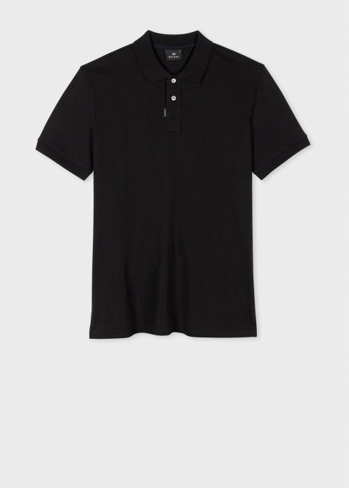 Product view - Men's Black Organic Cotton Polo Shirt Paul Smith