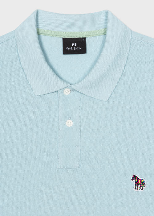 Product view - Men's Sky Blue Organic Cotton Zebra Polo Shirt Paul Smith