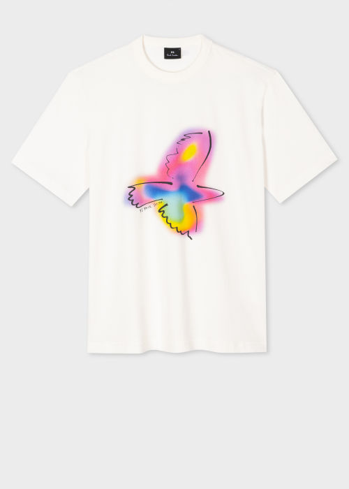 Tee-Shirt Blanc "Neon Bird" Paul Smith - Vue de face