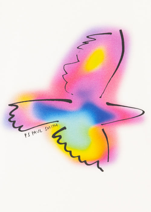 Tee-Shirt Blanc "Neon Bird" Paul Smith - Vue détaillée 