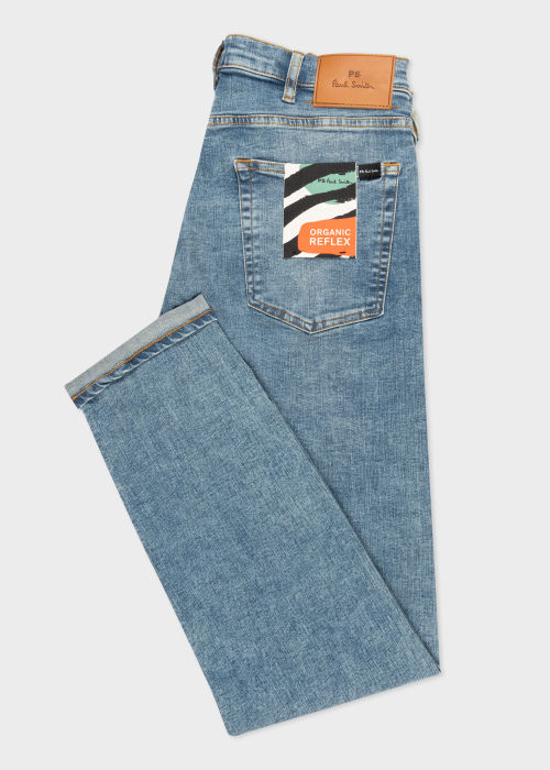 inrichting Sluier viering Men's Tapered-Fit Light-Wash 'Organic Reflex' Jeans