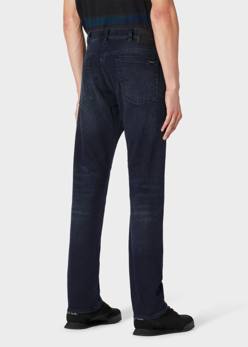 Men's Standard-Fit 'Crosshatch Stretch' Dark Blue Jeans
