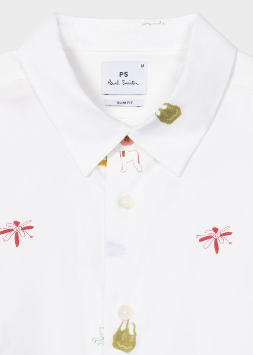 Men's Slim-Fit White 'Magnificent Obsessions' Shirt