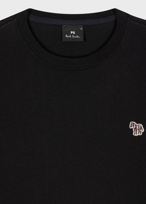 Men's Black Zebra Logo Long-Sleeve T-Shirt